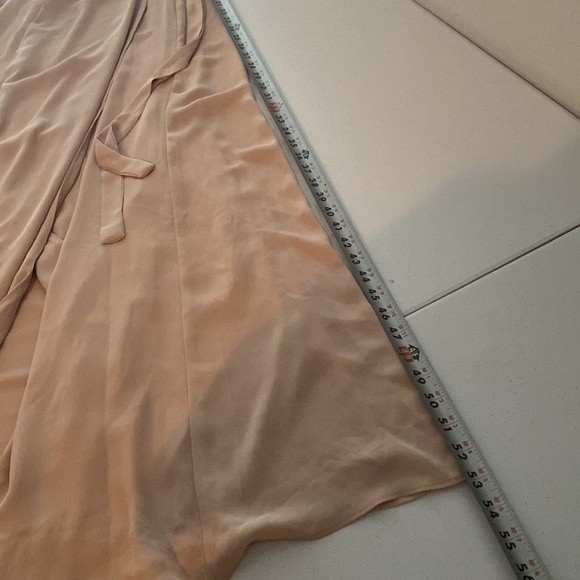 WAYF Chiffon Pink Wrap Bridesmaid Maxi Dress‎ Size S - Picture 10 of 10